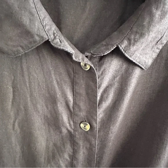 Universal Standard Black Linen Blend Hi Lo Tunic Top Size L - Picture 6 of 12